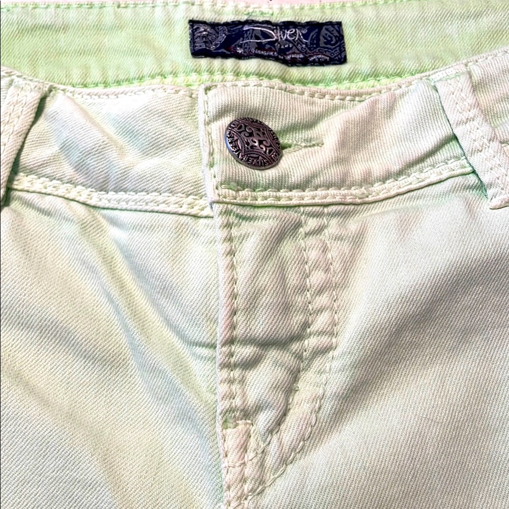 Distressed Lime Green Shorts